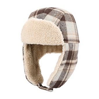 Men's Levi's® Oversized Brushed Plaid Trapper Hat