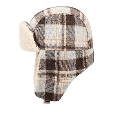 Men's Levi's® Oversized Brushed Plaid Trapper Hat