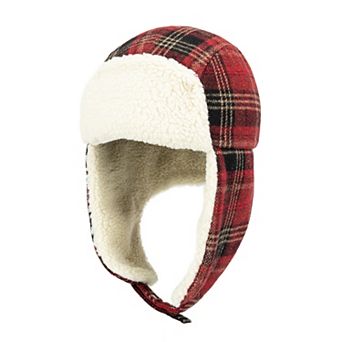 Men's Levi's® Washed Tartan Plaid Fleece Lined Trapper Hat