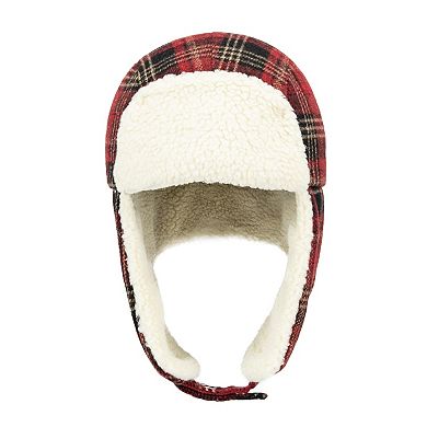 Men's Levi's® Washed Tartan Plaid Fleece Lined Trapper Hat