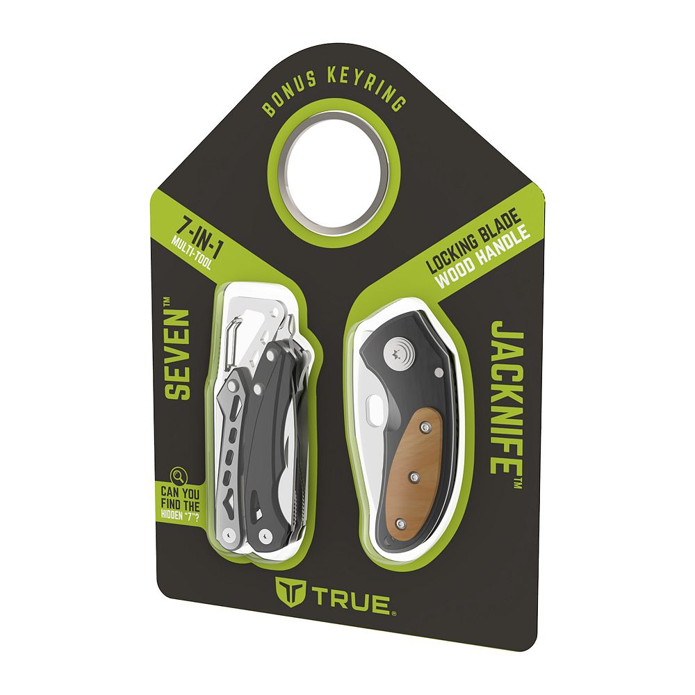True Utility 2-in-1 & 7-in-1 Multi-Tool & Locking Blade Jackknife