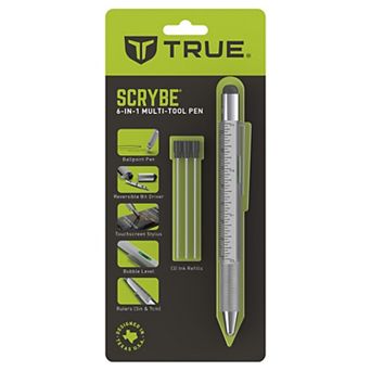 True Utility 6-in-1 Multi-Tool Pen with Rulers & Ink Refills