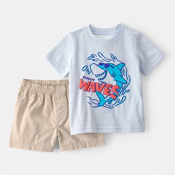 Baby Boy Carter's 2 pc Shark Top & Shorts Set