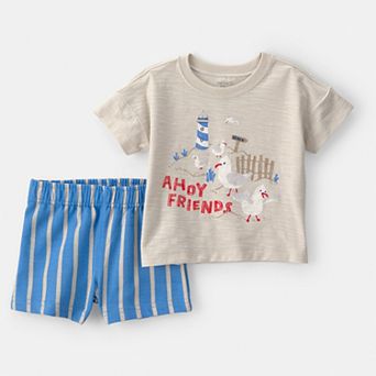 Baby Boys Carter's 2 pc Seagull Top & Shorts Set