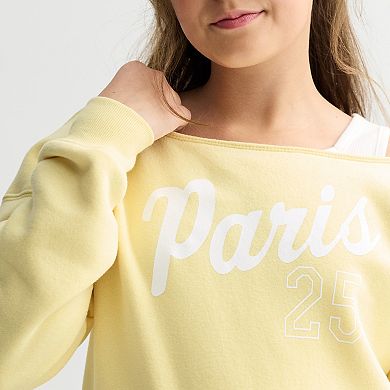 Girls 6-20 SO® Off The Shoulder Sweatshirt in Regular & Plus Size