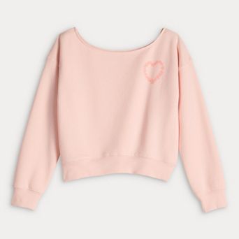 Girls 6-20 SO® Off The Shoulder Sweatshirt in Regular & Plus Size