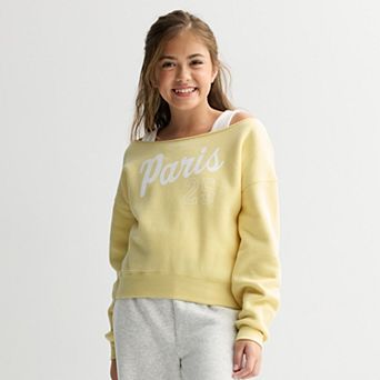 Girls 6-20 SO® Off The Shoulder Sweatshirt in Regular & Plus Size