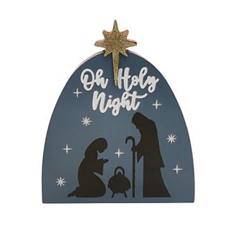 St. Nicholas Square® Nativity Scene Oh Holy Night Caption Box Table Decor
