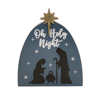 St. Nicholas Square® Nativity Scene Oh Holy Night Caption Box Table Decor