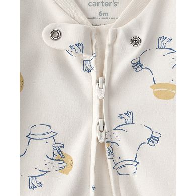 Baby Carter's Duck 2-Way Zip Cotton Sleep & Play Pajamas