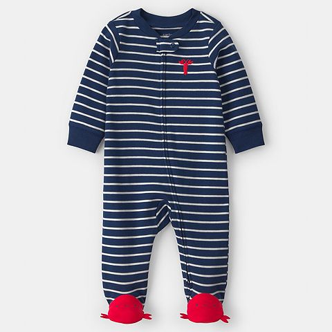 Boy Baby Boy Carter's Lobster 2-Way Zip Cotton Sleep & Play Pajamas