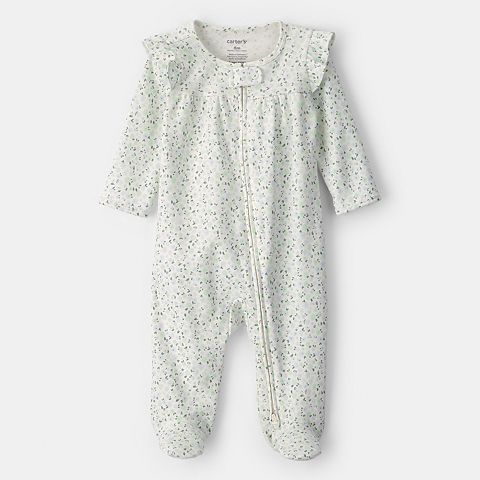 Пижама-слип Carter's Floral для малышек на молнии