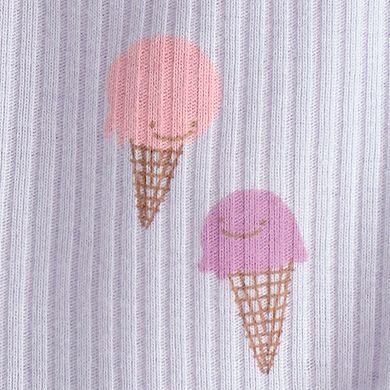 Baby Girl Carter's Ice Cream 2-Way Zip Sleep & Play Pajamas