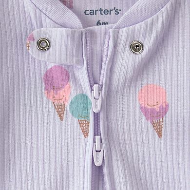 Baby Girl Carter's Ice Cream 2-Way Zip Sleep & Play Pajamas