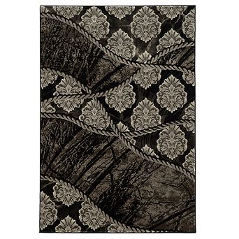 Linon Jewel Ybor Brown & Black 5x7.6, Rug