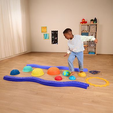 Battat Education Step & Feel Solar System Stepping Stones & Balance Beams Playset
