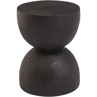 Renwil Kluane BURNED BLACK SIDE TABLE