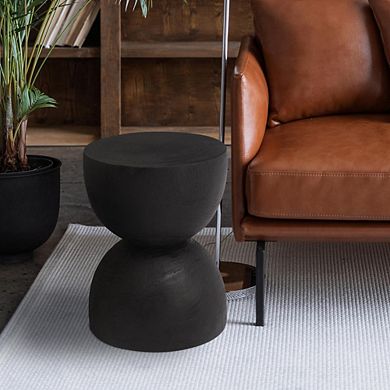 Renwil Kluane BURNED BLACK SIDE TABLE
