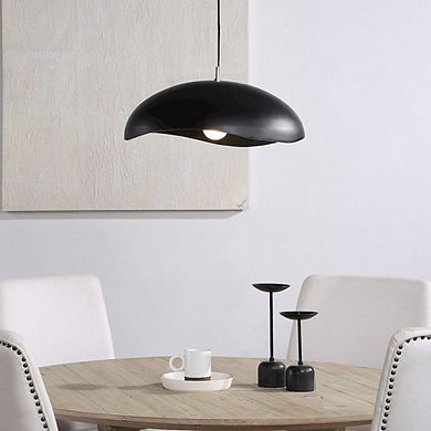 Renwil Filomena 22 Wide 1-Light Chandelier, Matte Black