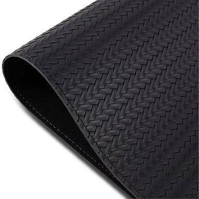 Dainty Home Hudson Reversible Premium Faux Leather 12" x 18" Rectangular Placemats Set of 4