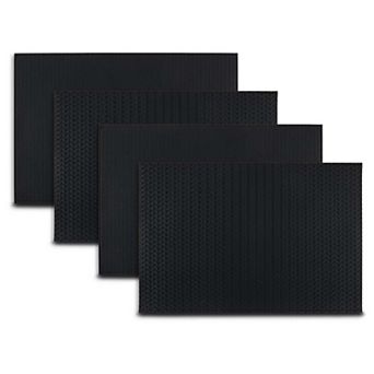 Dainty Home Hudson Reversible Premium Faux Leather 12" x 18" Rectangular Placemats Set of 4