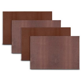 Dainty Home Lucerne Reversible Premium Faux Patent Leather 12" x 18" Rectangular Placemats Set of 4