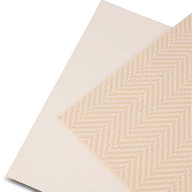 Dainty Home Chevron Reversible Premium Faux Leather 12" x 18" Rectangular Placemats Set of 4