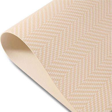 Dainty Home Chevron Reversible Premium Faux Leather 12" x 18" Rectangular Placemats Set of 4