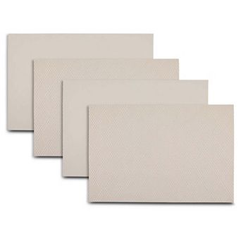 Dainty Home Basel Reversible Premium Faux Leather 12" x 18" Rectangular Placemats Set of 4