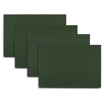 Dainty Home Lausanne Reversible Premium Faux Leather 12" x 18" Rectangular Placemats Set of 4