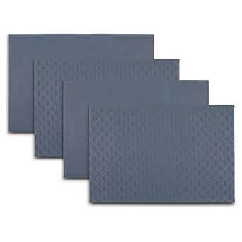Dainty Home Stratham Reversible Premium Faux Leather 12" x 18" Rectangular Placemats Set of 4