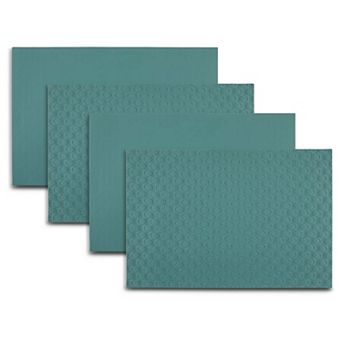 Dainty Home Stratham Reversible Premium Faux Leather 12" x 18" Rectangular Placemats Set of 4
