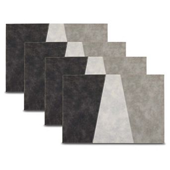 Dainty Home Milano Reversible Premium Faux Leather 12" x 18" Rectangular Placemats Set of 4