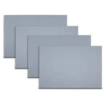 Dainty Home Basel Reversible Premium Faux Leather 12" x 18" Rectangular Placemats Set of 4