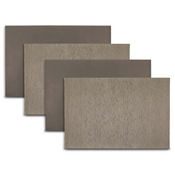 Dainty Home Basel Reversible Premium Faux Leather 12" x 18" Rectangular Placemats Set of 4