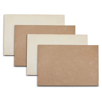 Dainty Home Velvet Reversible Premium Faux Leather 12" x 18" Rectangular Placemats Set of 4