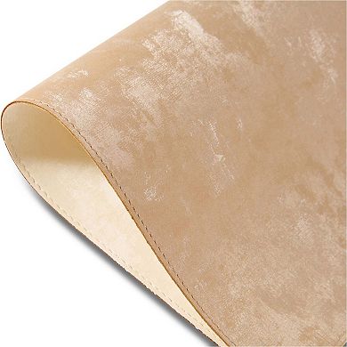 Dainty Home Velvet Reversible Premium Faux Leather 12" x 18" Rectangular Placemats Set of 4