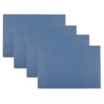 Dainty Home Manhasset Reversible Premium Saffiano Textured Faux Leather 12" x 18" Placemats Set of 4