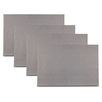 Dainty Home Manhasset Reversible Premium Saffiano Textured Faux Leather 12" x 18" Placemats Set of 4