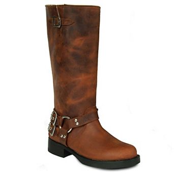 Women's Tall Biker Distressed Boots By URBNKICKS
