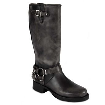 Women's Tall Biker Distressed Boots By URBNKICKS