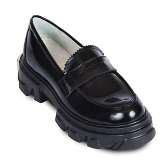 Women's Plain Loafer Leather Shoes By URBNKICKS