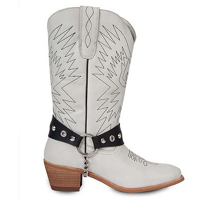 Women's Cowboy Leather Boots By URBNKICKS