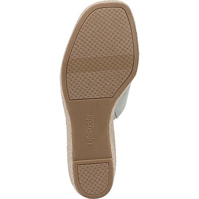 LifeStride Haute Women's Wedge Slip-On Espadrille Sandals