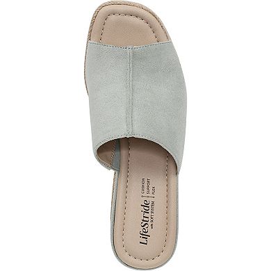 LifeStride Haute Women's Wedge Slip-On Espadrille Sandals