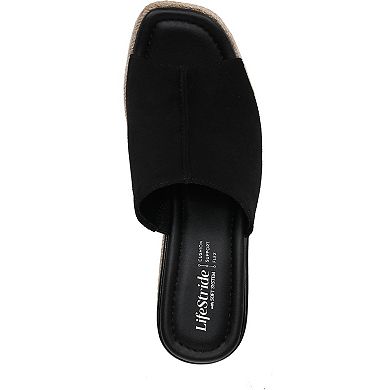 LifeStride Haute Women's Wedge Slip-On Espadrille Sandals