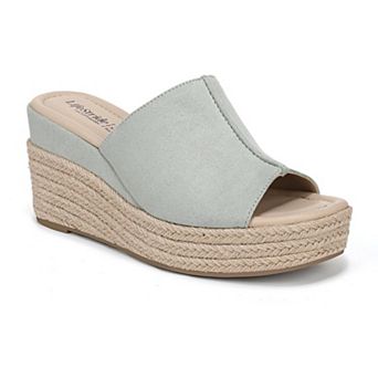 LifeStride Haute Women's Wedge Slip-On Espadrille Sandals