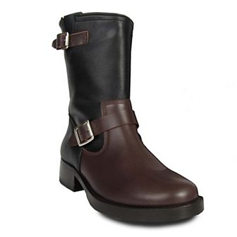 Women's Two-Tone Biker Boots By URBNKICKS