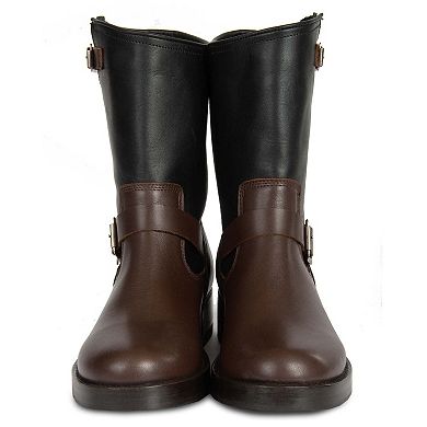 Women's Two-Tone Biker Boots By URBNKICKS