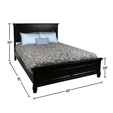 New Classic Furniture Furniture Tamarack Contemporary Solid Wood 4/6 Full Bed in Black